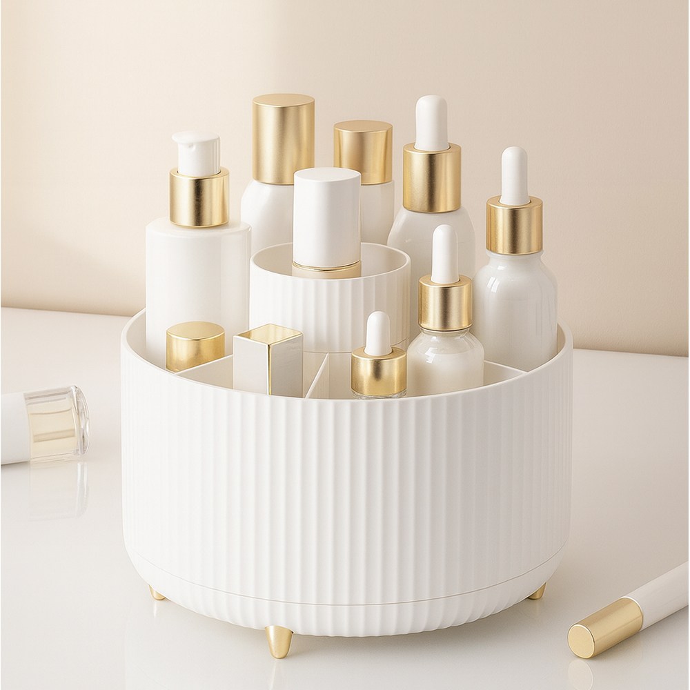 다우트 회전형 화장품 브러쉬 보관 정리함 펜슬 립스틱 수납함 KD4001, 화이트 WHITE, 1개 8,900원