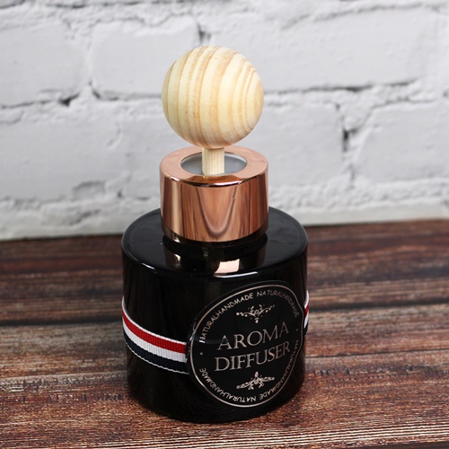 디퓨저용기 - 원형 컬러 블랙 50ml ( 스틱포함 ), 1개 1,800원