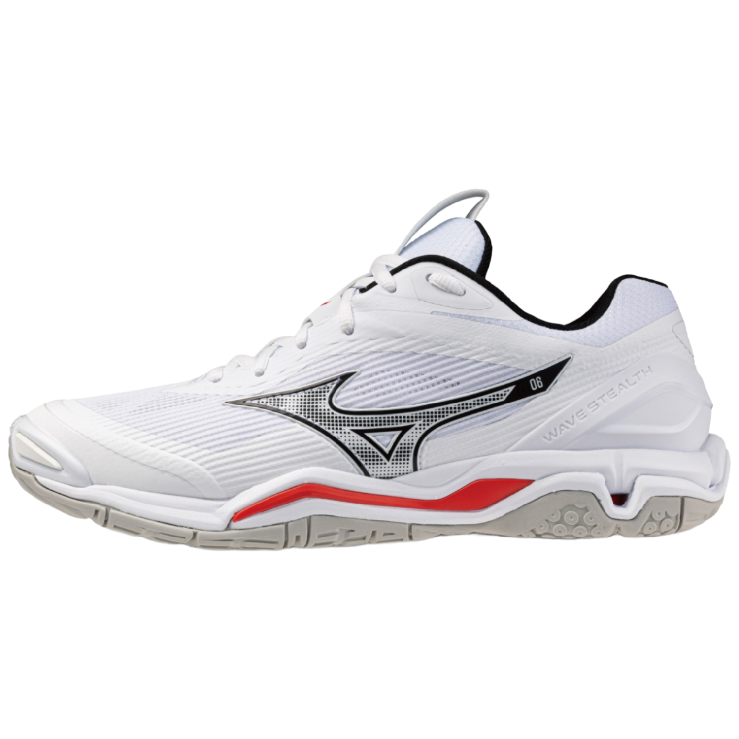 미즈노 X1GA243059 배드민턴화 웨이브 스텔스6 레드블랙 피클볼 인도어화 164,000원