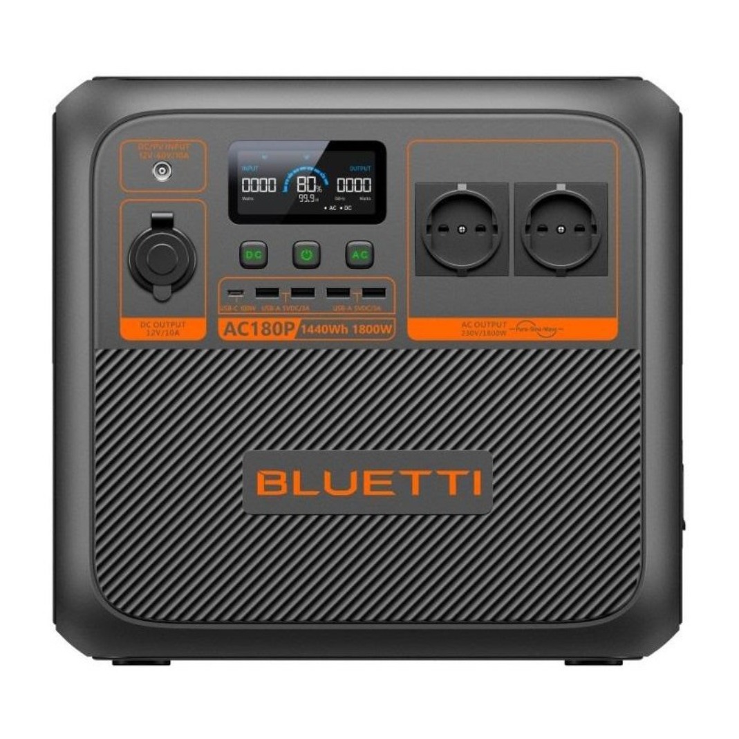 BLUETTI블루에티 파워뱅크 AC180P 1800W 1440Wh 캠핑 차박밧데리 낚시 휴대용 올인원 220V 인산철배터리 보조배터리 1,309,000원