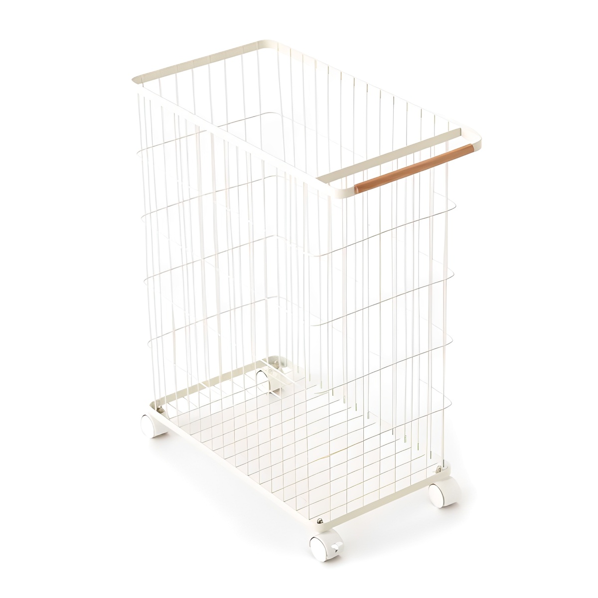 한샘 컴포트 와이어 햄퍼 빨래바구니 1단, 화이트 + 우드 44,800원