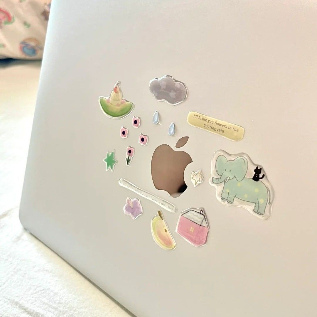 떨샵 투명 소프트 젤리 노트북 스커 다이어리 꾸미기 탑꾸 스티커팩 세트 8,500원
