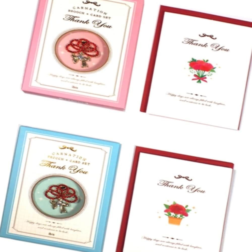 카네이션브로치 카드세트 16P 혼합 꽃뱃지 코트핀 행 92,090원