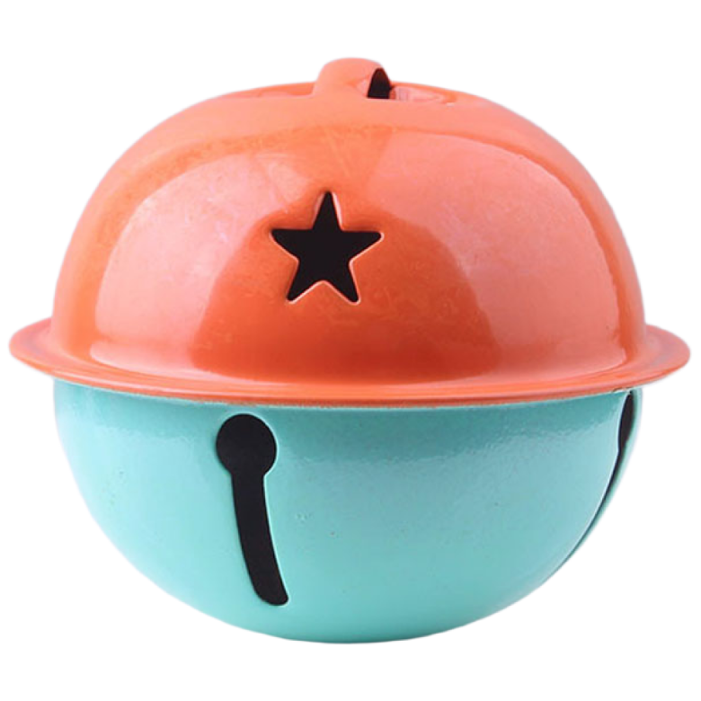 헤세드 40mm 투톤 컬러방울 딸랑이 방울 방울장식, 1개, 오렌지+민트 450원