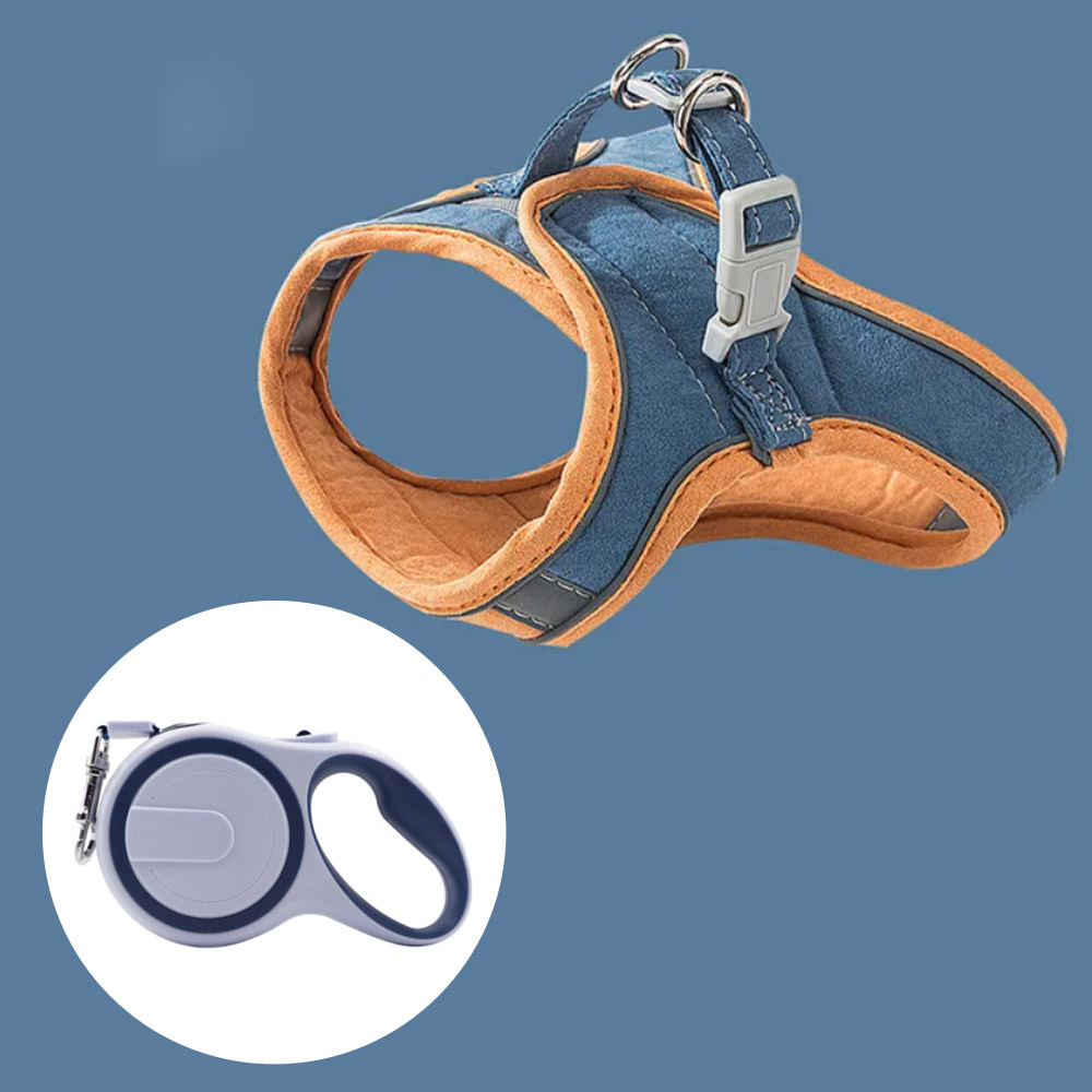 숑숑펫 반려동물 베이직 자동 리드줄+투톤 하네스 세트 24,800원