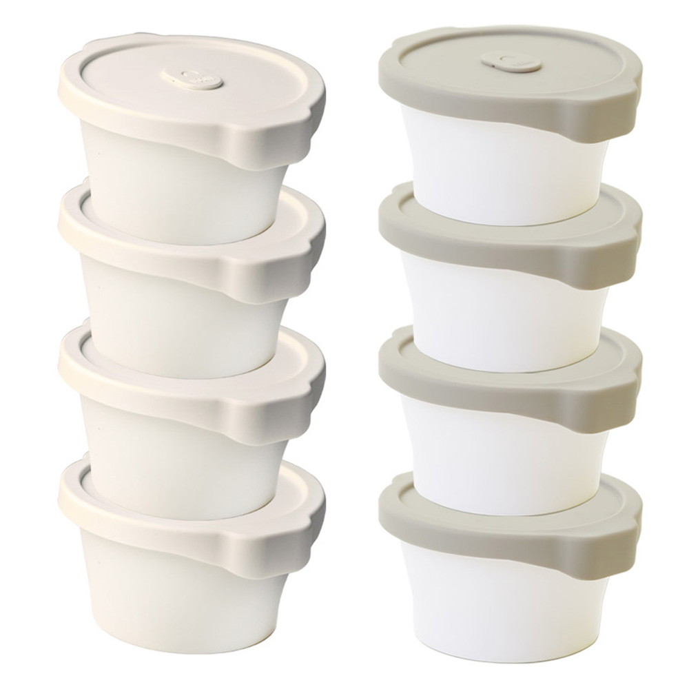 이우아여사 온기 도자기 밀폐 전자레인지 밥용기 4종 x 4p 세트, 아이보리, 모던베이지, 1세트 73,800원