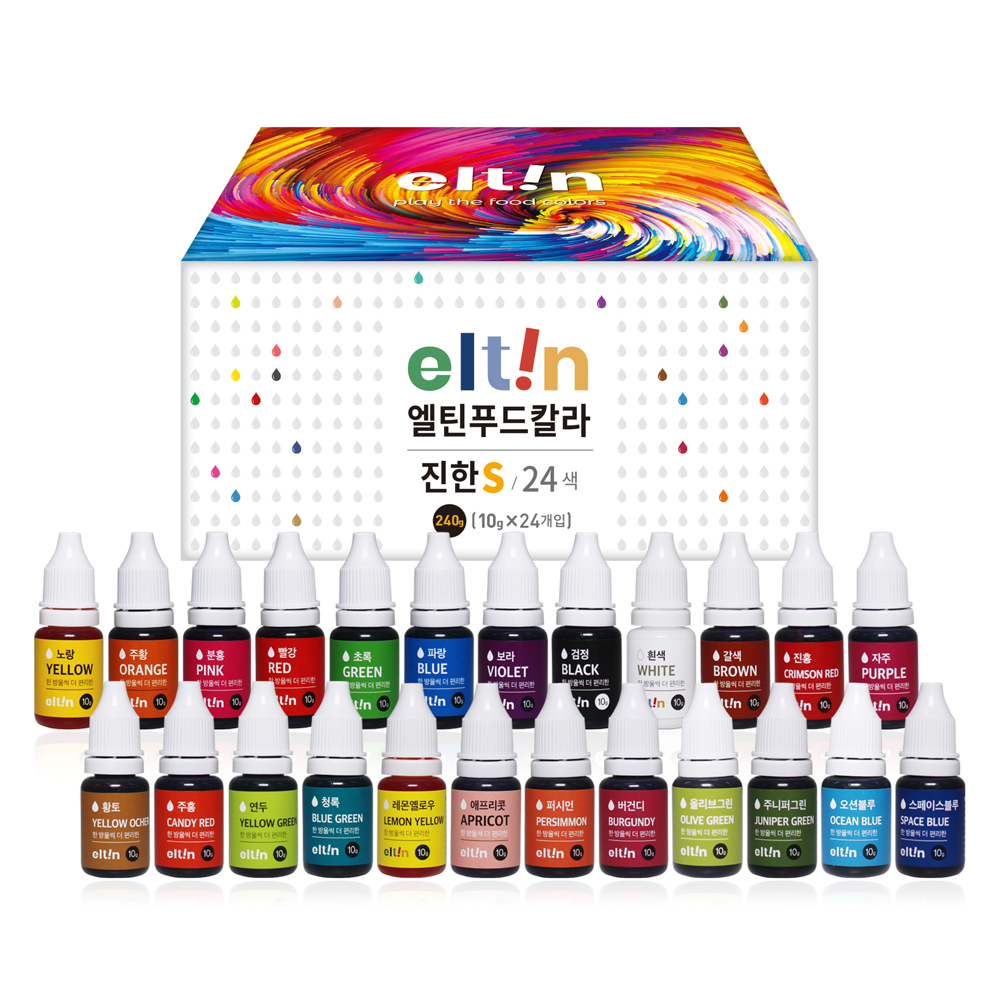 엘틴 푸드칼라 진한S 24종 세트, 1세트, 240g 31,140원