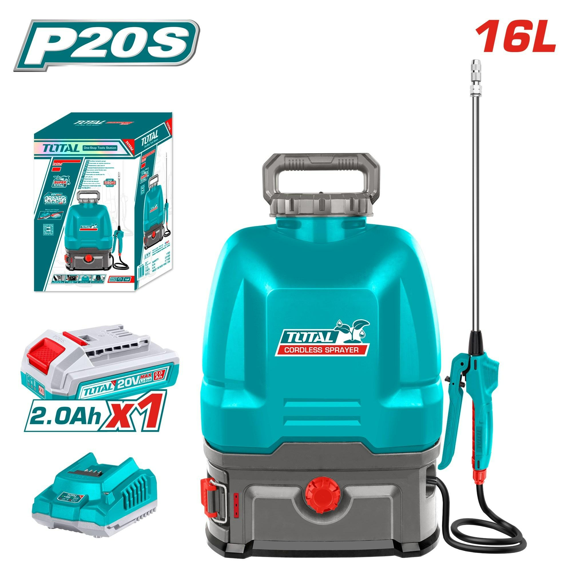 토탈전동 20V 무선 전동분무기/16L/TSPLI20162/2.0Ah배터리*1개/사은품/전동공구/방역/정원/과수원/원예/제초제/농약살포기, 그린, 1개 218,000원
