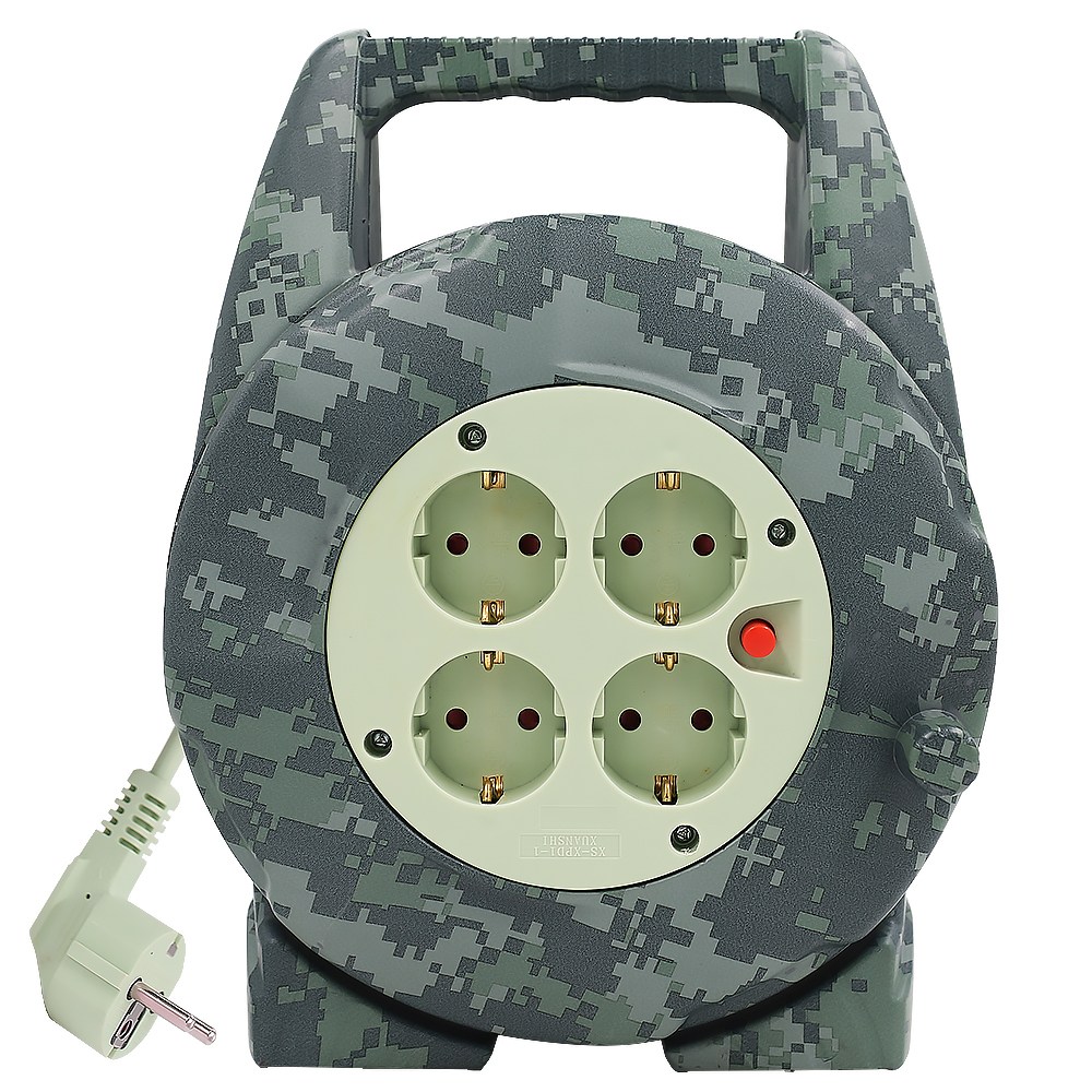 TGIC DJ-CR1007 전기릴선 캠핑 릴선 15m 밀리터리 차박 오토 릴 전기 리드선 USB 캠핑용 4구 45,700원