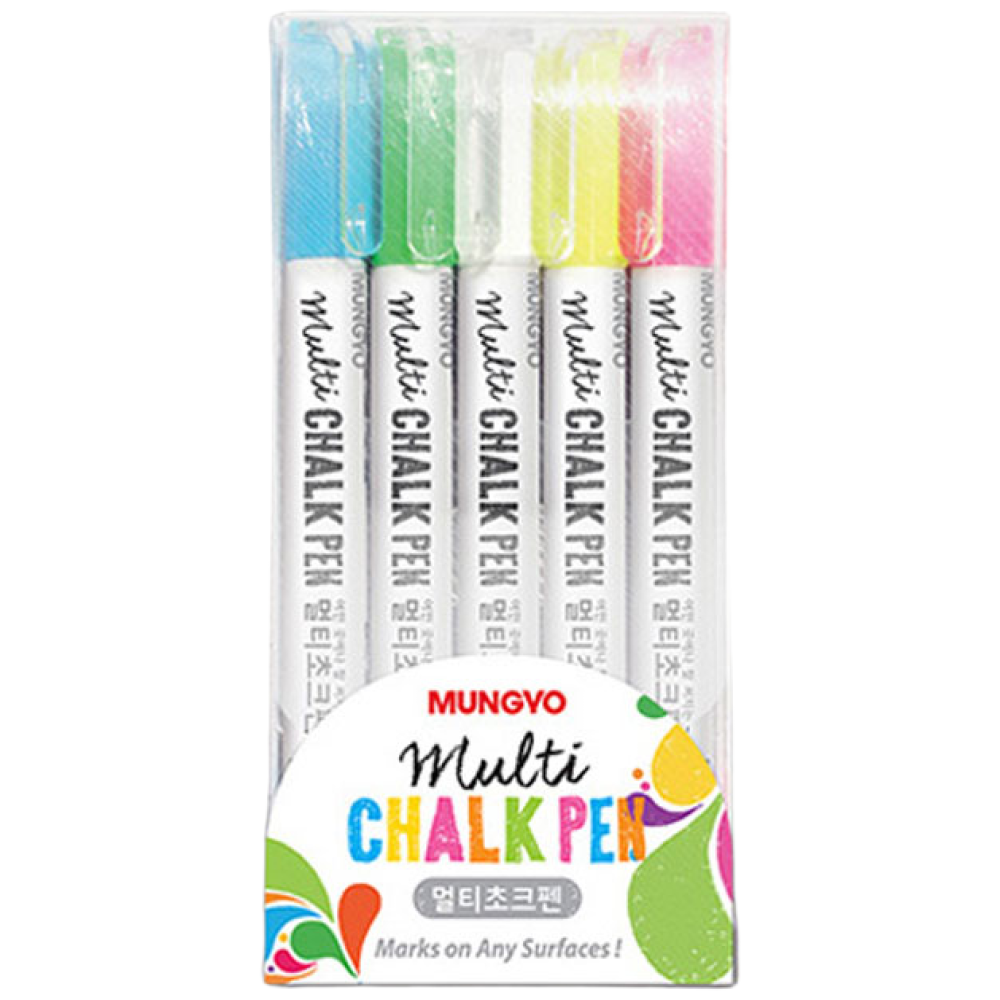 문교 멀티초크펜 5색 5본입 보드펜 유리펜 물칠판 사무용, 1개 5,700원