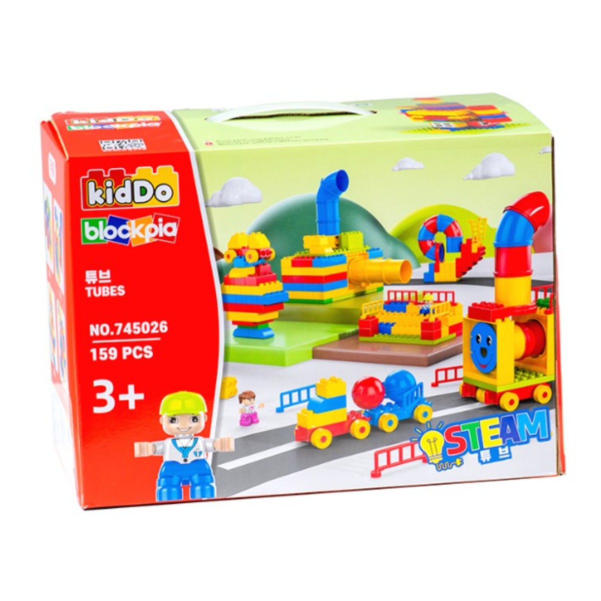 블록피아 키드두 에듀케이션 블록 튜브 7 45026 레고 듀플로 호환 돌봄교실 늘봄교실 교구 블럭, 1개 155,000원