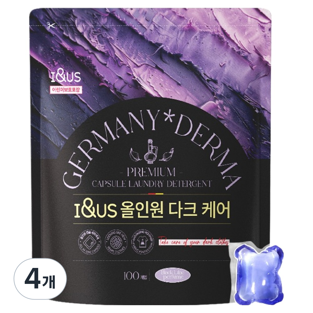 아이앤어스 올인원 다크 케어 세탁 캡슐세제, 100개입, 8g, 4개 33,980원