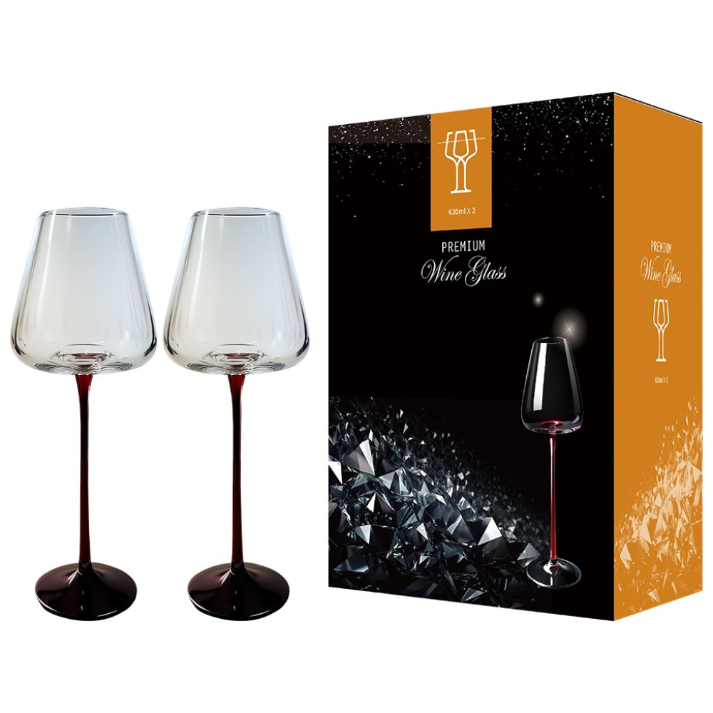 1세트(2p) 프리미엄 와인잔 선물패키지 핸드메이드 수제 레드타이 와인잔 크리스탈 화이트 샴페인 집들이, 2개, 630ml 31,500원