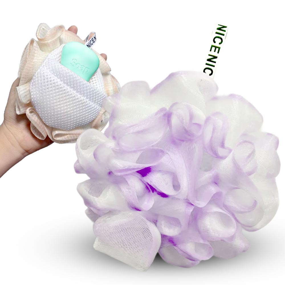 깔끔더하기 비누 품은 샤워타올 거품망 샤워볼, 퍼플, 1개, 1개입 8,200원