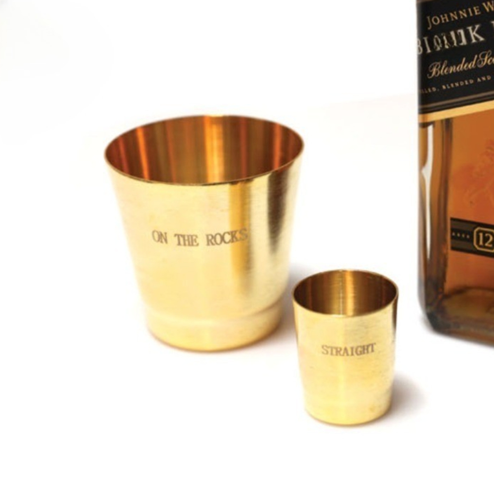 양주잔 캠핑 위스키잔세트 2p 금도금 24k 위스키샷잔 52,400원