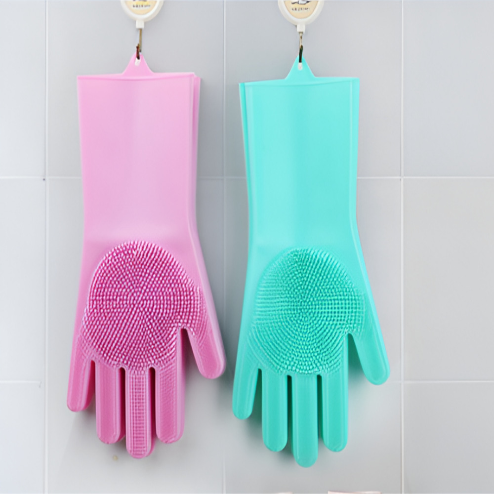 미라클맥스 다용도 내열 실리콘 수세미 일체형 200g 고중량 애견 목욕 고무 장갑 세트 13,800원