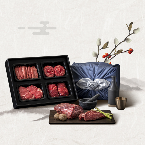 명절 선물용 설날 추석 선물세트 한우1+등급 4종 x각400g (총1.6kg 꽃등심/꽃등심/불고기/국거리) 144,000원