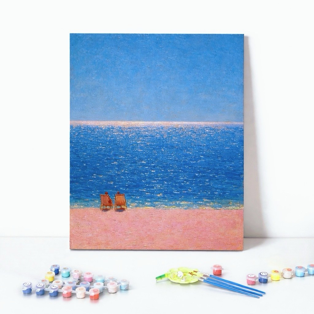 LCLC집중력 힐링 취미 유화그리기 DIY 숫자 페인팅 세트 감성 풍경 캔버스 30x40cm, 1개, 힐링 오션뷰 NO.4 16,800원