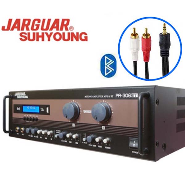 JARGUAR 국산 앰프 PA-306BT AUX 2채널 320W 블루투스 USB 가장 사용이 편한 엠프, 단일상품 210,000원
