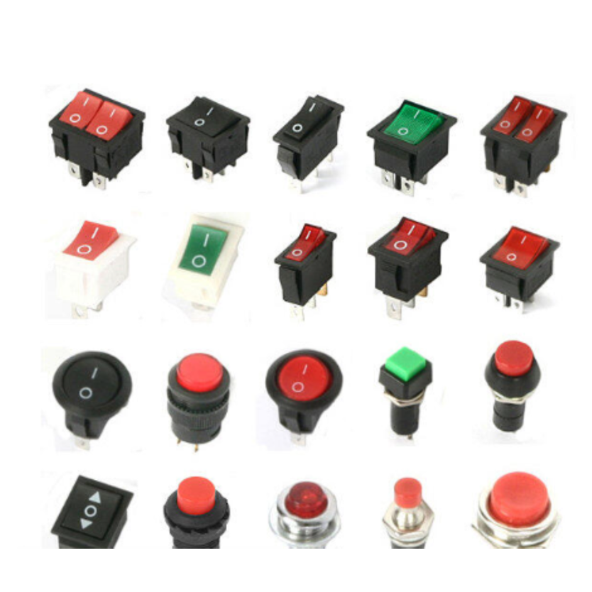 자동차 토글스위치 전기 전자스위치, 1개, 원형 2P 푸쉬 매탈 레드 10x27.3. 4,500원