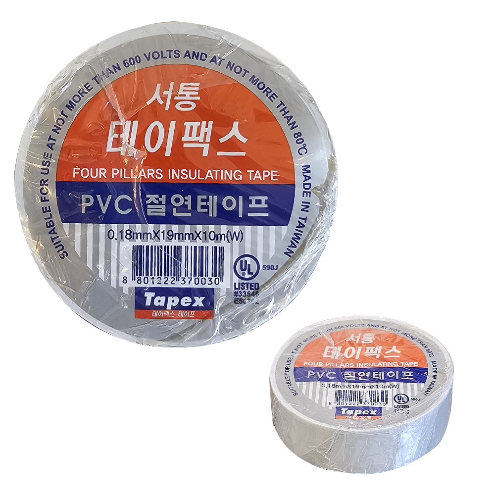 서통 전기 백색 절연테이프 10M / 전선 배선 전기공사 마감용 PVC 테이프, 250개 140,000원