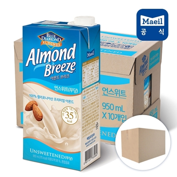 매일 아몬드브리즈 언스위트 950ml 10팩/두유/음료/음료수 235368, 950ml, 10개 39,070원