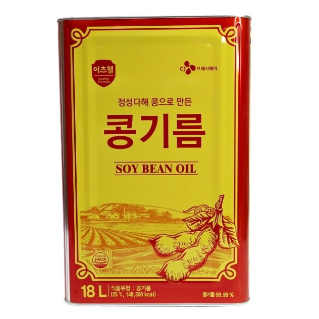 콩기름 이츠웰 18L 대용량 콩식용유 기름 식당 업소용 58,000원