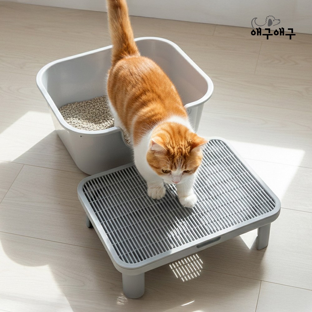 애구애구 고양이 모래 발판 매트 루퍼스텝, 1개, 화이트 23,000원