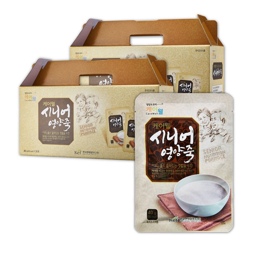 케어웰 시니어영양죽, 40g, 60개, 현재가 75,800원