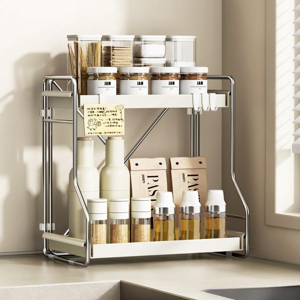 무타공마켓 버터옐로우 미드센츄리 주방선반 양념통 정리 선반 44,400원