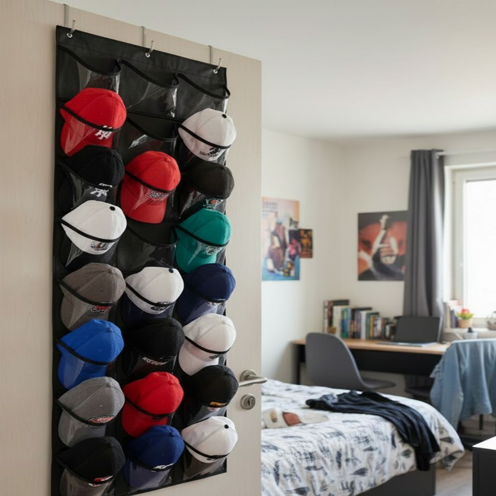 벡사 다용도 틈새활용 대용량 모자정리함, 블랙, 1개 14,000원