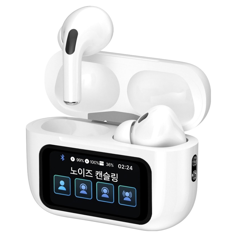 아이리버 ANC ENC 노이즈캔슬링 터치스크린 러닝 운동 C타입 충전 무선 블루투스 6.0 이어폰, 화이트, IB-ZX5 34,800원