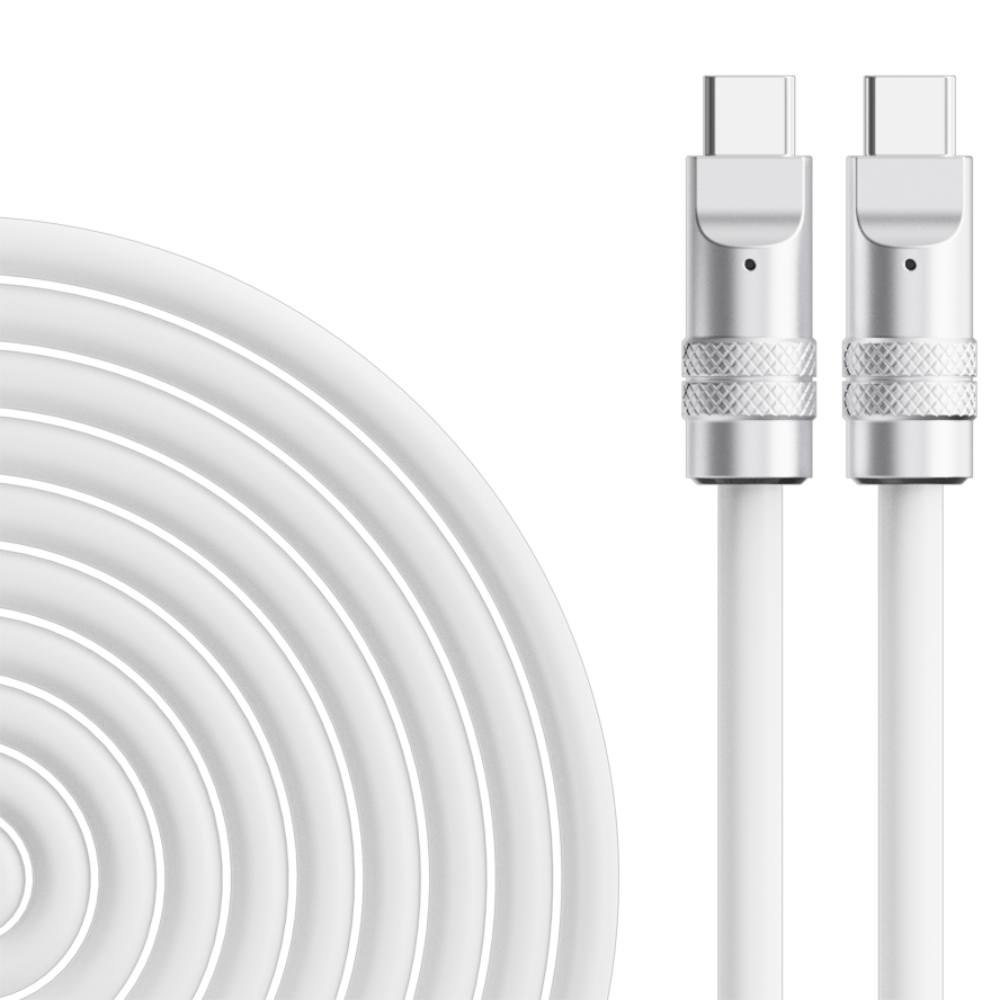 디버스 C to C 초고속 충전 PD60W 실리콘 롱타입 장거리 케이블, 1개, 화이트, 2m 11,900원