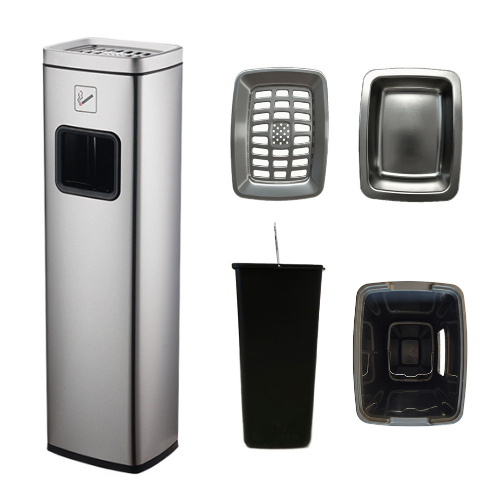 팩토리얼 83CM 대용량 사각 스테인리스 업소용 재떨이 쓰레기통 대형, 1개, 스텐 95,000원