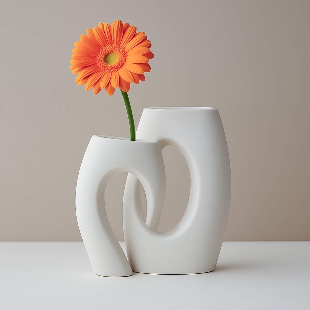 거실 사무실 인테리어 플라워 아트 도자기 장식 화병 99,000원