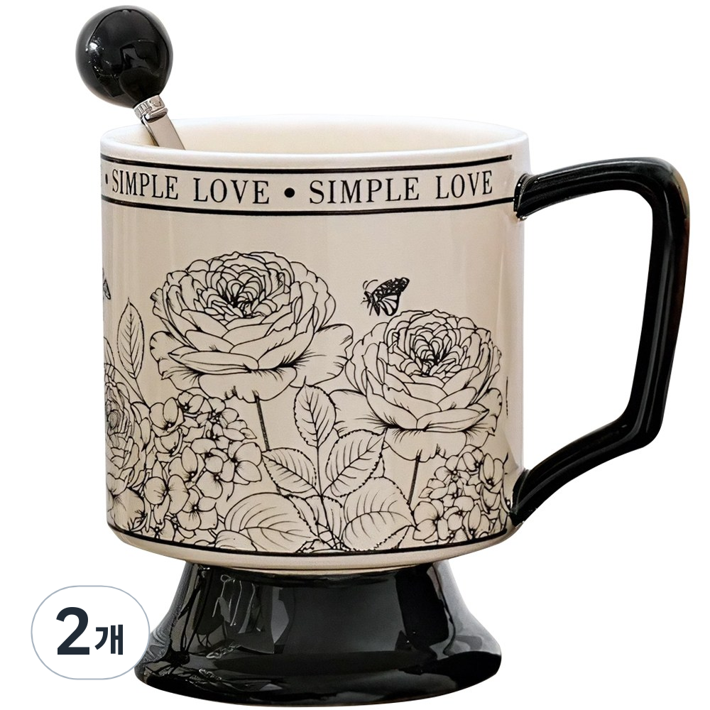 루비코코 엔틱 럭셔리 수입 도자기 머그컵 커피잔 28,050원