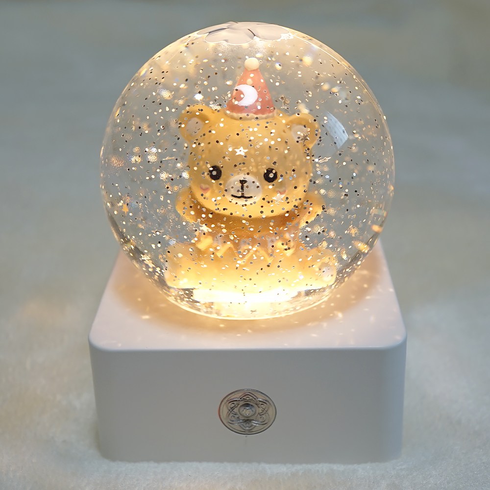 mcuru 터치 충전식 오르골 LED 스노우볼 뮤직박스 원형볼 35,000원