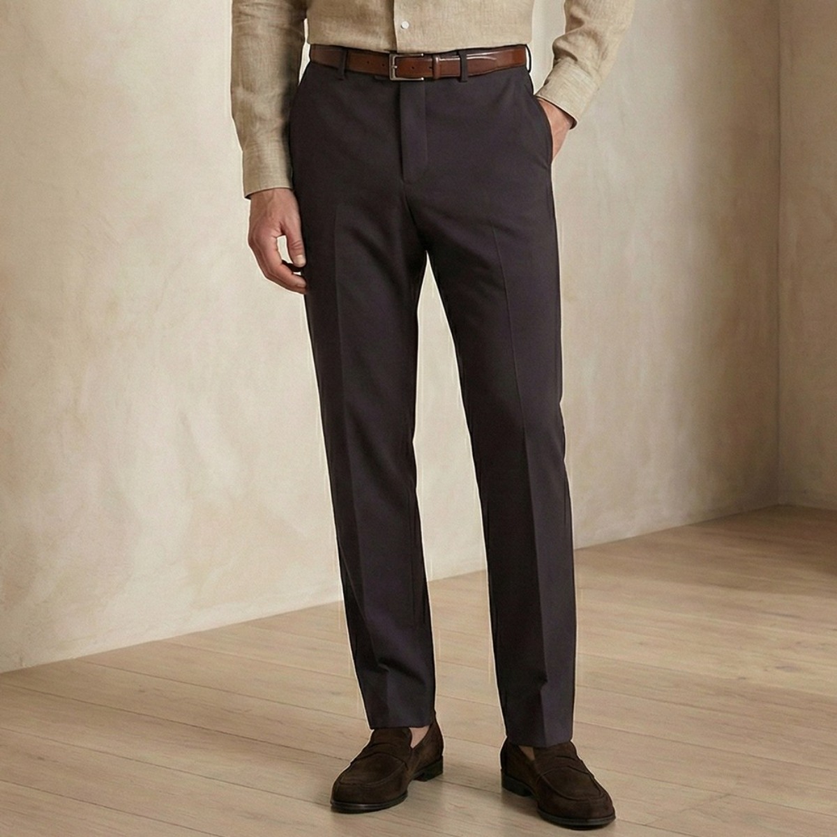 [바톨리니] 남성용 히든밴딩 일자핏 데일리 테이퍼드 슬랙스 (M~6XL) 29,000원