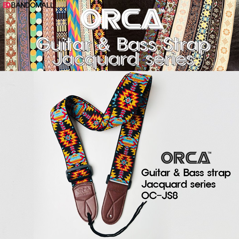 오르카 기타스트랩 기타멜빵 기타어깨끈 ORCA Jacquard Guitar strap OC-JS8, 1개 26,750원