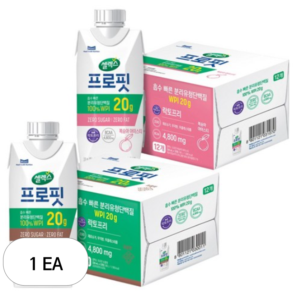 셀렉스 프로핏 스포츠 초콜릿 12p + 셀렉스 프로핏 복숭아 12p 72,220원