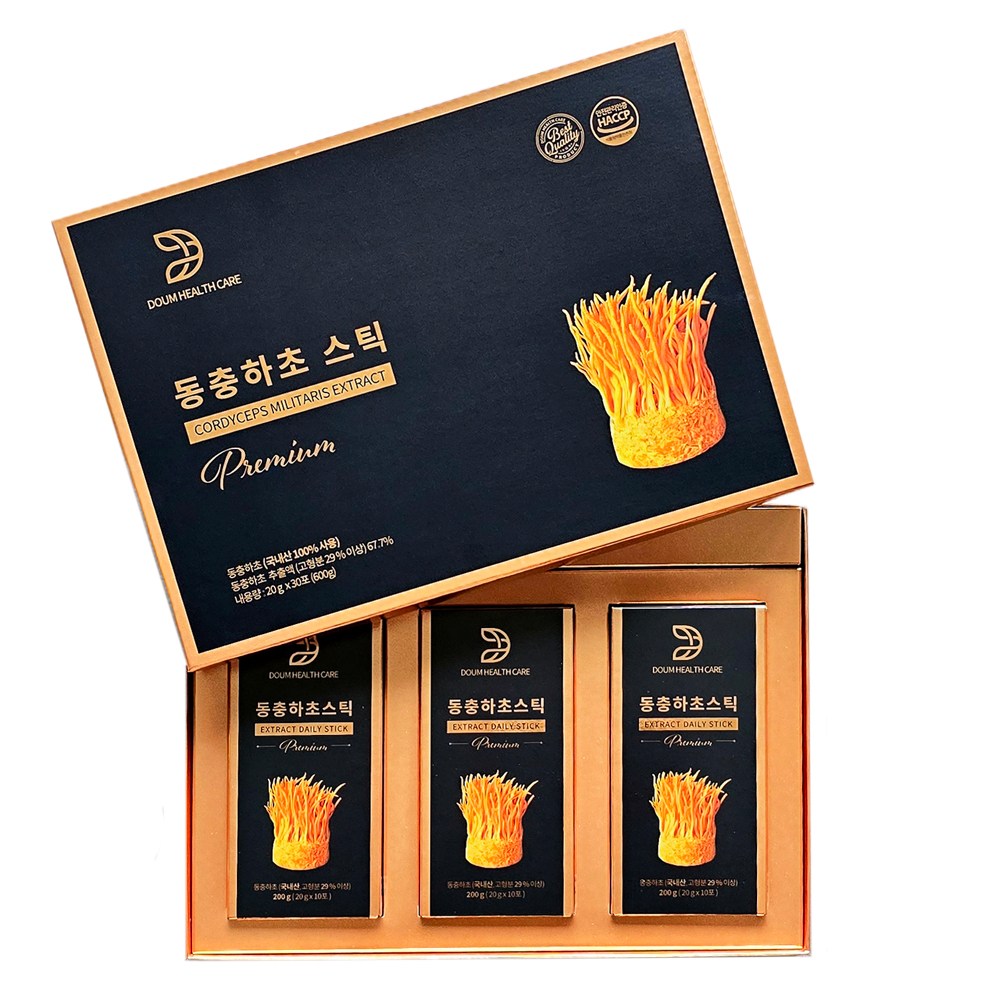 2+1이벤트. 명절선물 최고, 동충하초버섯 농축스틱, 높은 재구매율, 효과 만점 정말 제대로 담았습니다., 20g, 30개 110,000원