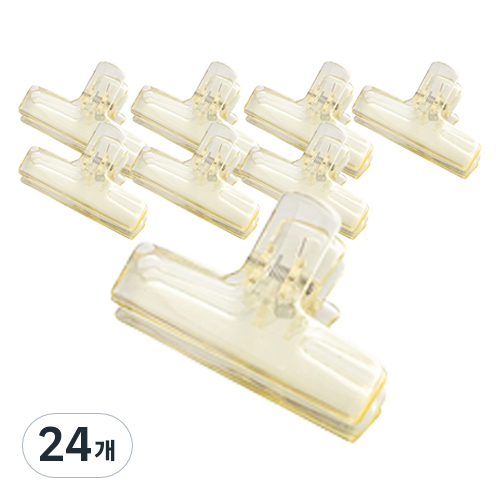 만들하비 투명 북클립 집게 옐로우, 대, 24개 22,500원