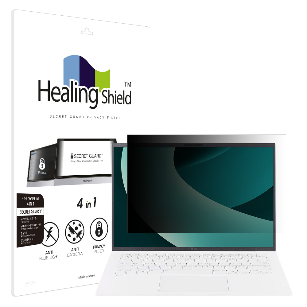 힐링쉴드 LG 그램 2025 14Z90T 14ZD90T 항균 보안필름 블루라이트차단 양면 정보보안기, 1개 24,120원