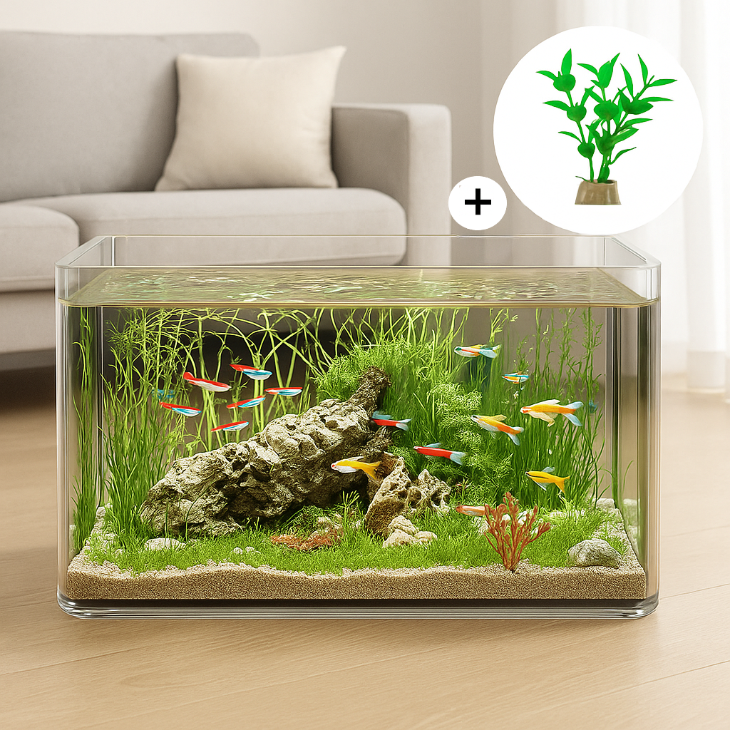 솜솜스퀘어 고강도 PET 금붕어 열대어 수조 어항 세트, 1개, 투명 20,000원