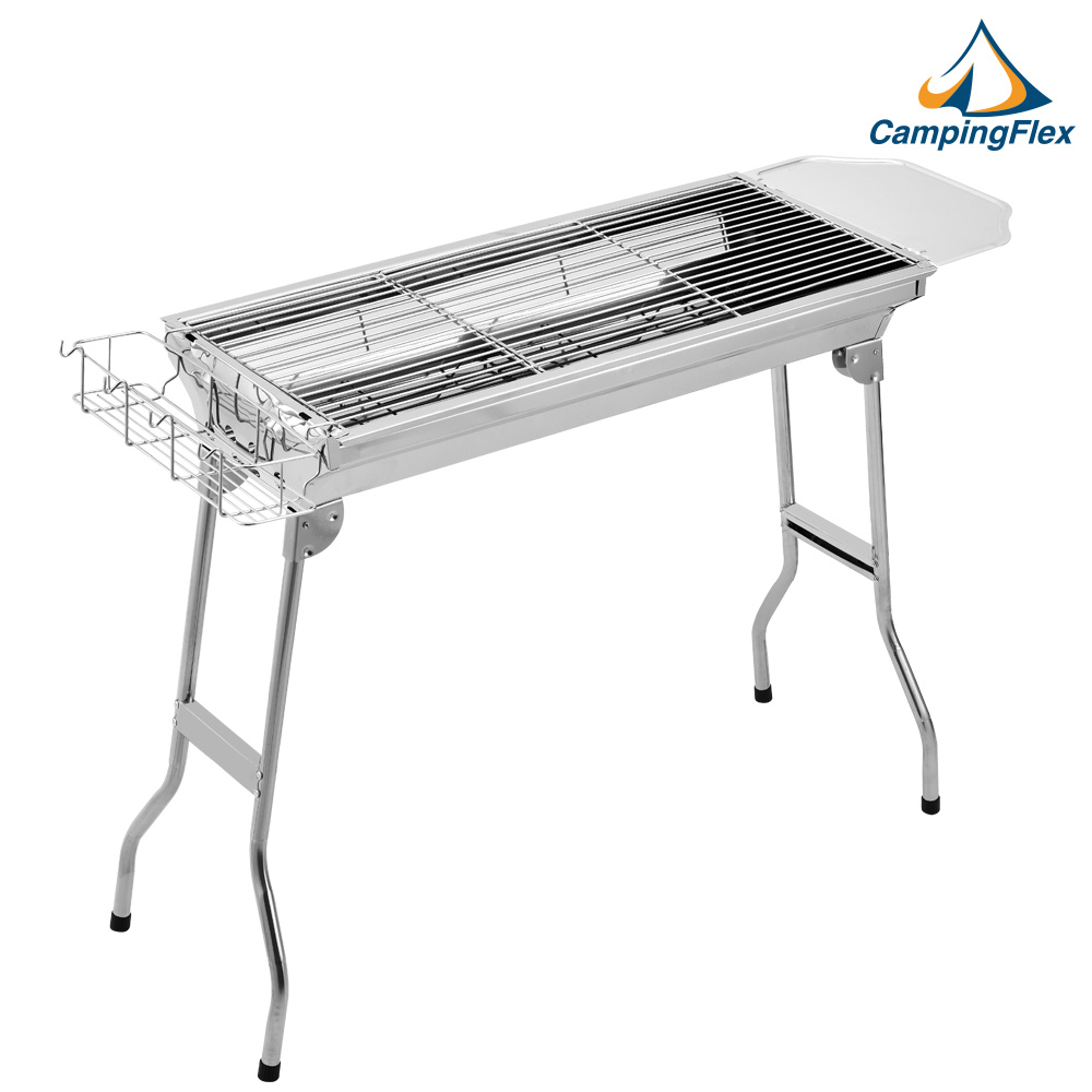 (캠핑플렉스) 플렉스 그릴 접이식 스테인레스 바베큐그릴 야외용 캠핑화로대 BBQ 용품 숯불구이 숯불그릴 화로대, 1개 63,000원