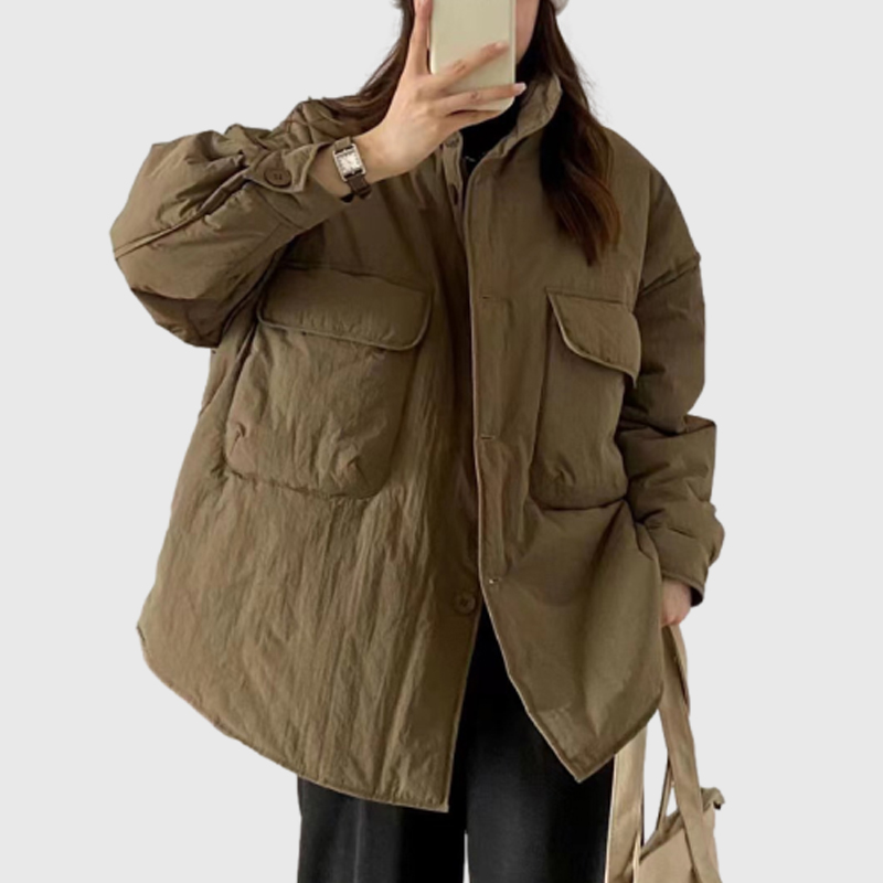 퀸앤조이 리오르 하이넥 투포켓 패딩 자켓 66,800원