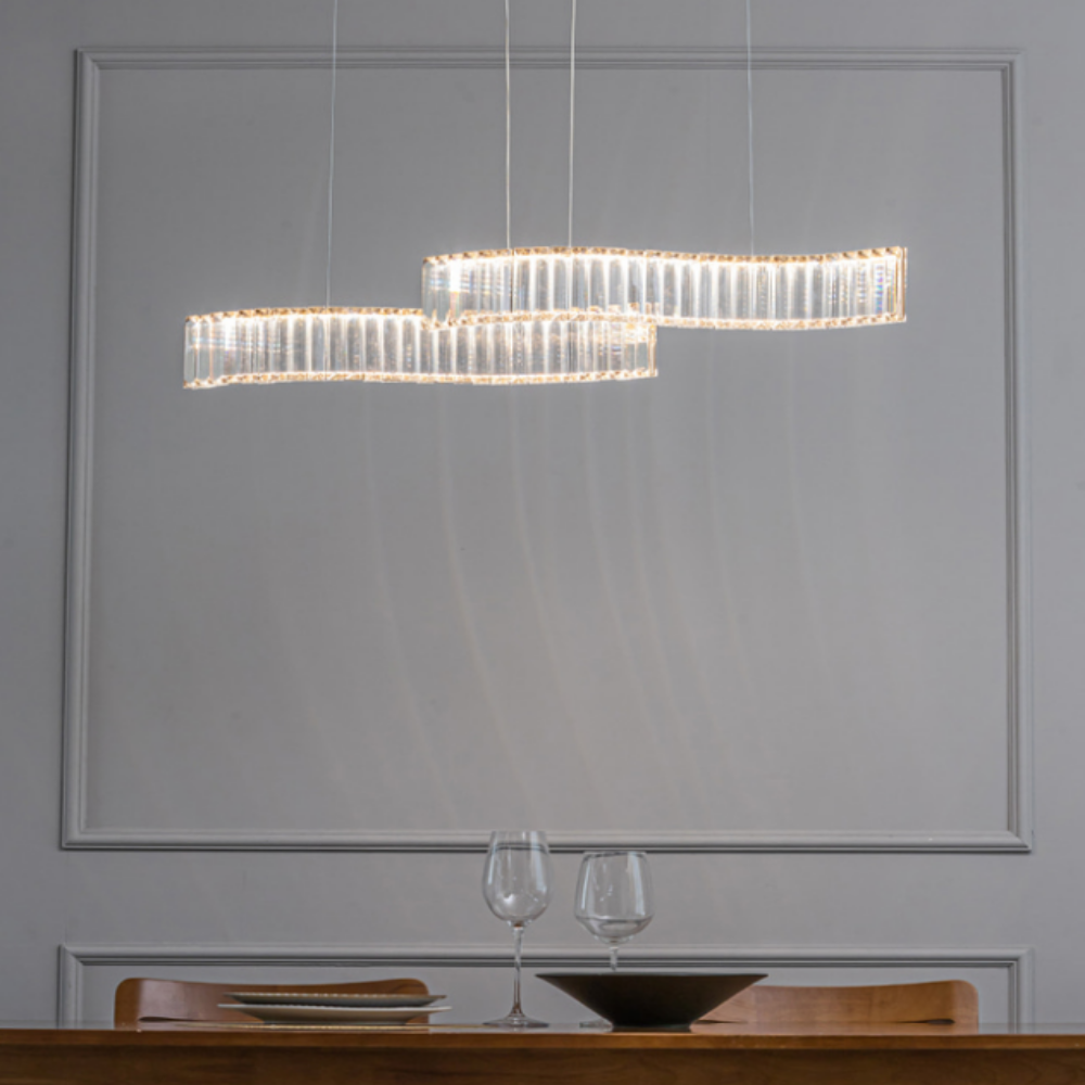 6인용식탁등 국산 LED 크리스탈 펜던트 주방 식탁등 골드 284,000원