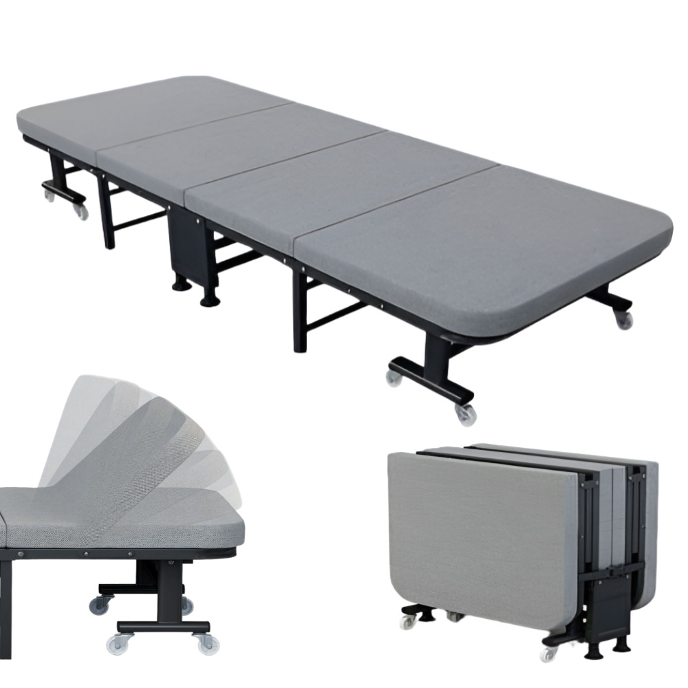 리브포어스 4단 접이식 간이 침대 기숙사 병원 간병 원룸 사무실, 그레이 110,000원