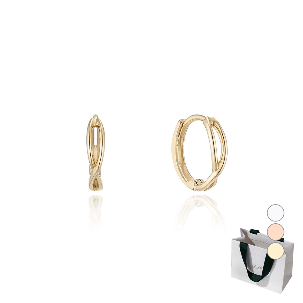 로이드 여성용 심플 트위스트 14K 골드 원터치 링귀걸이 + 쇼핑백 282,900원