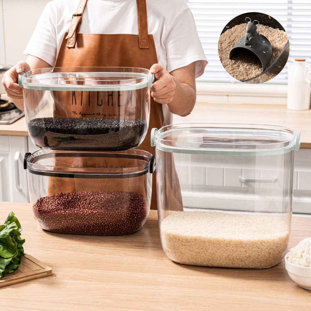 투명 밀폐 쌀통 간편 쌀통 고양이 사료통 쌀보관 잡곡통5kg 10kg 38,900원
